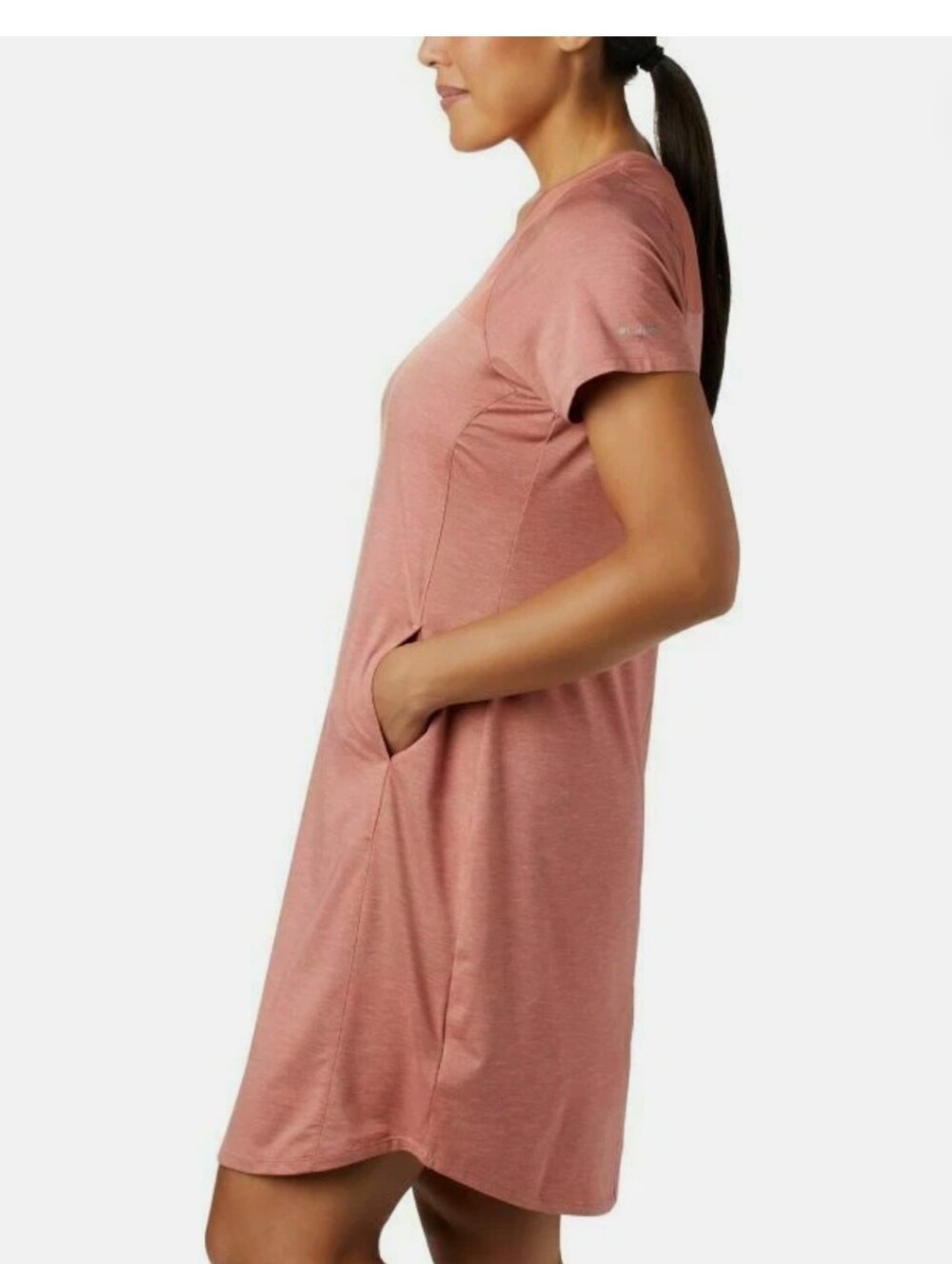 Columbia Women's Place to Place II Dress Omni-Shield Coral, Size Large - Picture 3 of 12